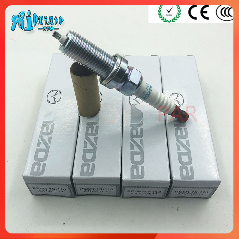 4pcs ใหม่ Iridium Spark Plug สําหรับ MAZDA 2 6 CX-3 CX-5 MX-5 PE5R-18-110