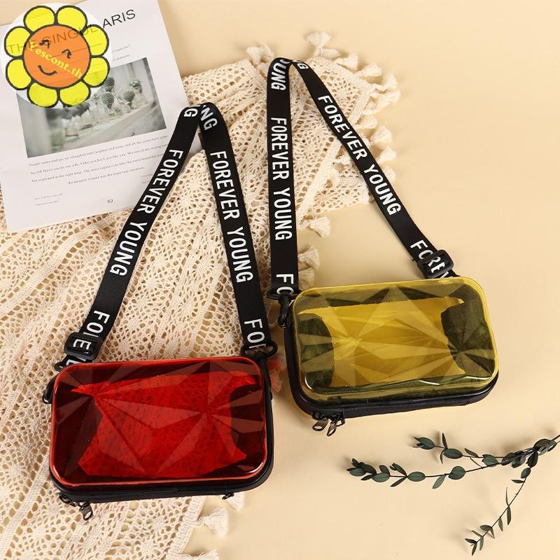 Yescont แฟชั่นโปร่งใสCrossbodyกระเป๋าผู้หญิงกระเป๋าแนวโน้มTotesกระเป๋าถือไหล่กระเป๋ากระเป๋าเดินทางกระเป๋าคลัทช์TH