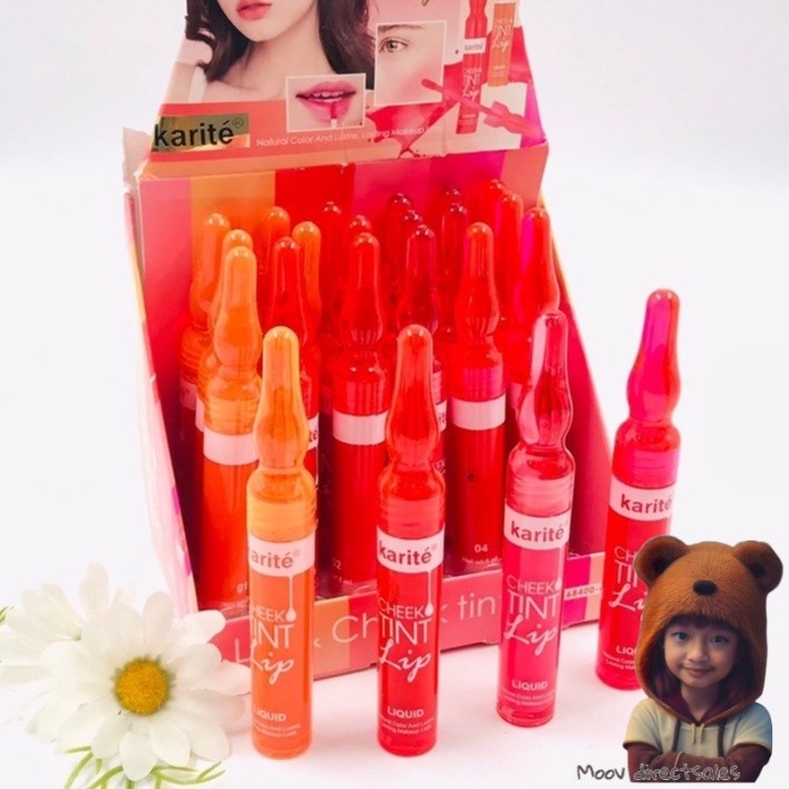 พร้อมส่ง ลิป ลิปจุ่ม ลิปสติก Karite ลิปกลอส ลิปกลิตเตอร์ ฉ่ำวาว ปากอวบอิ่ม ดูเป็นธรรมชาติ กลิ่นหอมผล
