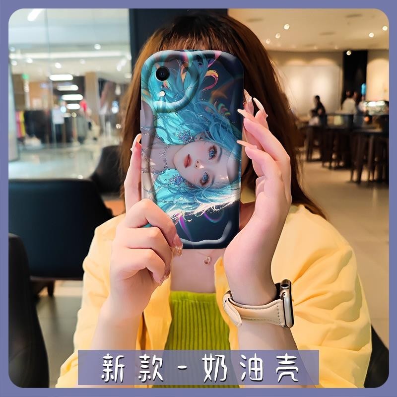 Anime taste Phone Case For iphone XR protective youth cartoon customized Anti-knock TPU Silicone good luck Solid color soft