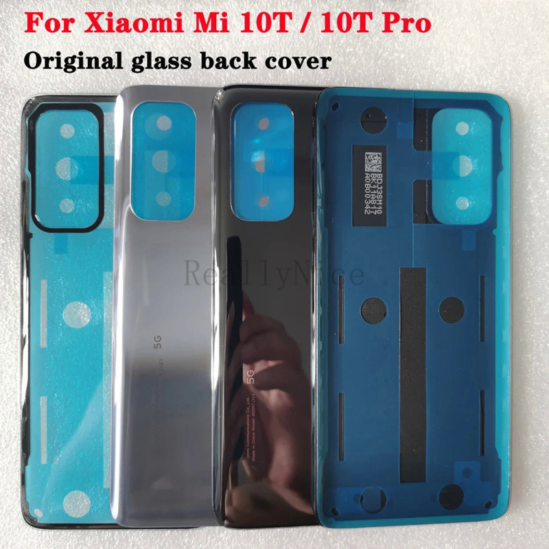 ใหม่ แท้ อะไหล่ฝาครอบแบตเตอรี่ กระจกนิรภัย สําหรับ Xiaomi Mi 10T Xiaomi Mi10T Pro 5G