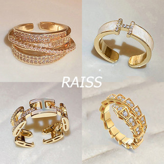 ประณีตแหวนเพทายผู ้ หญิงแหวนชุบทองแฟชั ่ นเกาหลีตัวอักษร H เ…