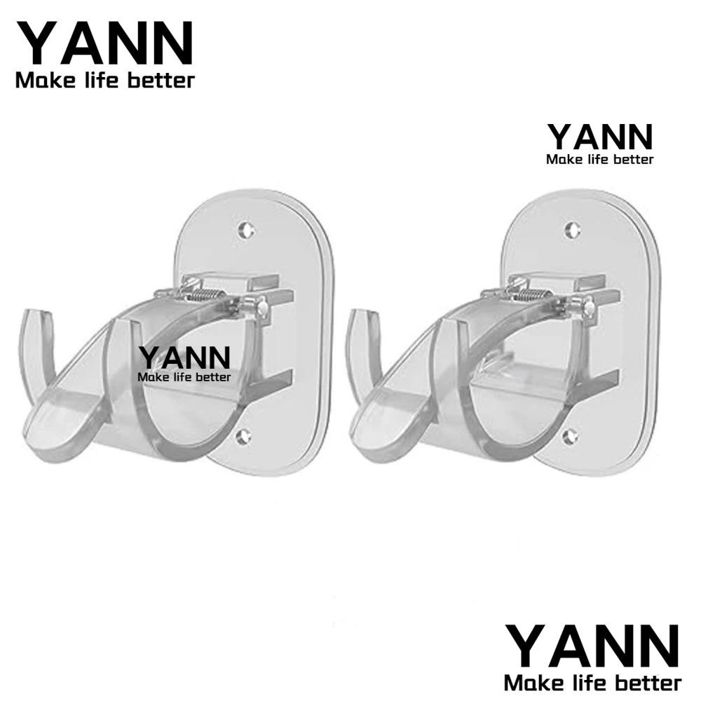 Yann1 ที่แขวนราวผ้าม่าน แบบมีกาวในตัว ปรับได้ ไม่ต้องเจาะผนัง