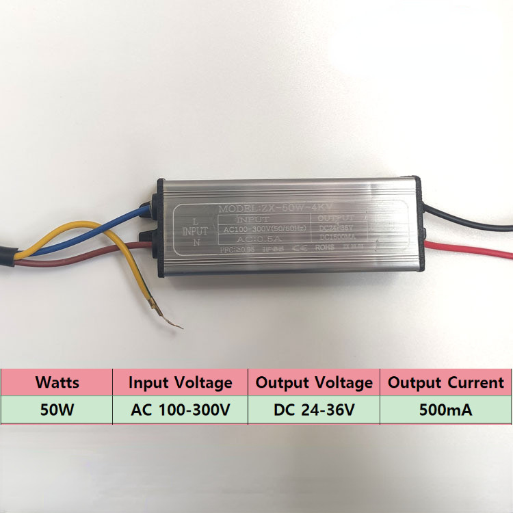 OEING แหล่งจ่ายไฟไดร์เวอร์ไฟ LED, บัลลาสต์ฟลัดไลท์กลางแจ้ง, 20W, 30W, 50W, 60W, 70W, แยกแรงดันไฟฟ้าคงที่ไฟป้องกันไฟกระทิง, ราคา ถูกที่สุด ดีลบีเคเค แกลเลอรีภาพที่ 4