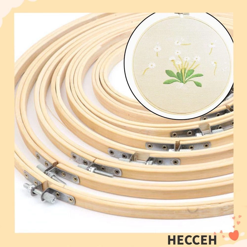 Hecceh สะดึงเข็มไม้ไผ่ สําหรับเย็บผ้า Diy