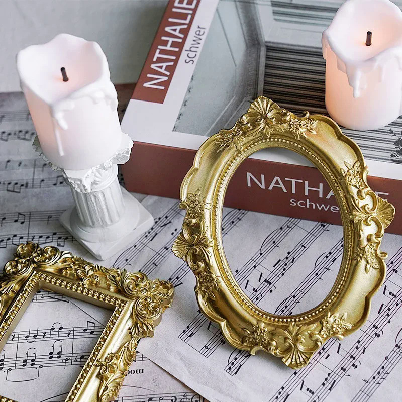 Golden Retro Photo Frame Nail Art Jewelry Decoration Home Decoration Photography Background Shooting