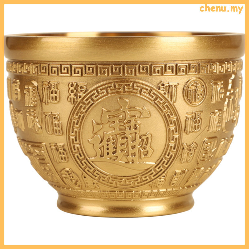 ชามสมบัติ Good Lucky Golden อ่างล้างหน้าทองเหลืองเสนอตกแต่งบ้านเครื่องประดับ