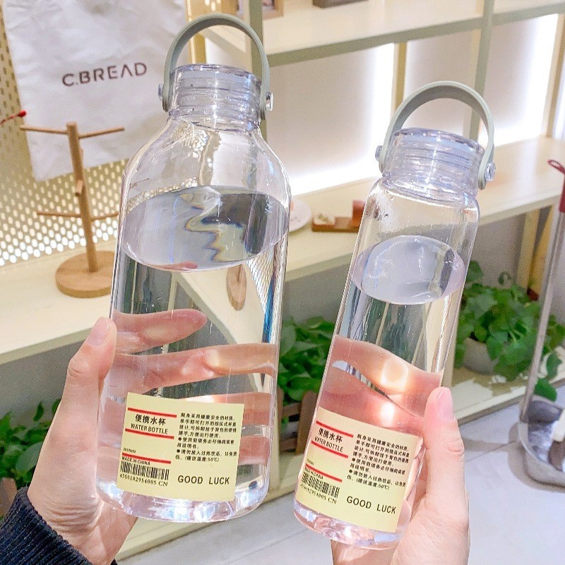 Muji ขวดน้ําพลาสติก ความจุขนาดใหญ่ 400 มล. 1000 มล. สไตล์ญี่ปุ่น