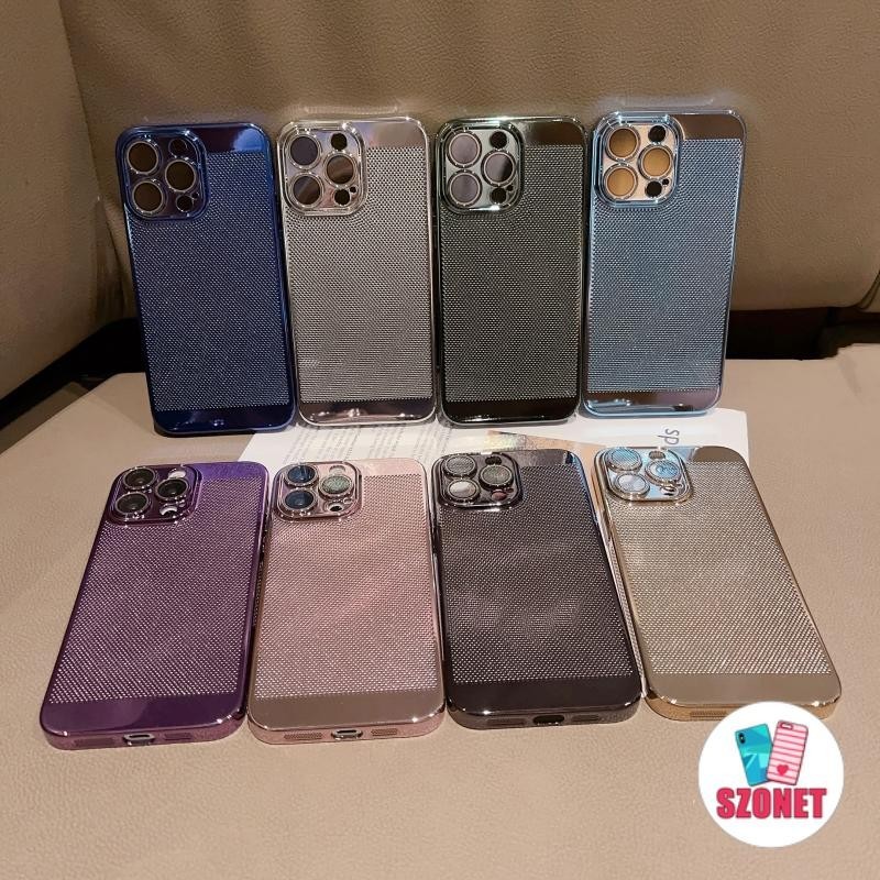 การกระจายความร้อนbreathable Hardกันกระแทกเคสโทรศัพท์สําหรับiPhone 16 15 14 13 12 11 Pro Max 13 Mini XS XR X 8 Plus Anti-Fallกล้องElectroplatingเคสโทรศัพท์ฝาครอบ