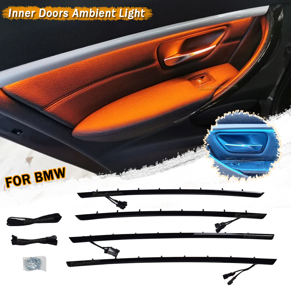ไฟ LED สีส้ม สําหรับตกแต่งภายในประตูรถยนต์ BMW 3 Series F30 2012-18