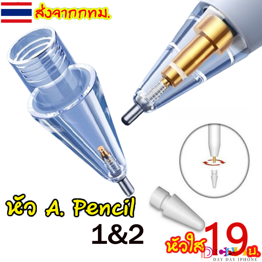[ส่งจากไทย❗️] หัวปากกา Stylus Pencil Tip สำหรับ Pencil 1,2 แบบโปร่งใส หัวปากกา จุกปากกา แบบแหลม ปากกาสำหรับไอแพด