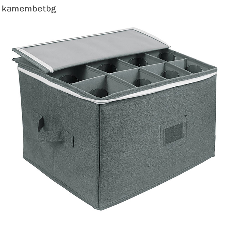 Kamembetbg กล่องแก้วไวน์ พร้อมตัวแบ่ง 12 ชิ้น
