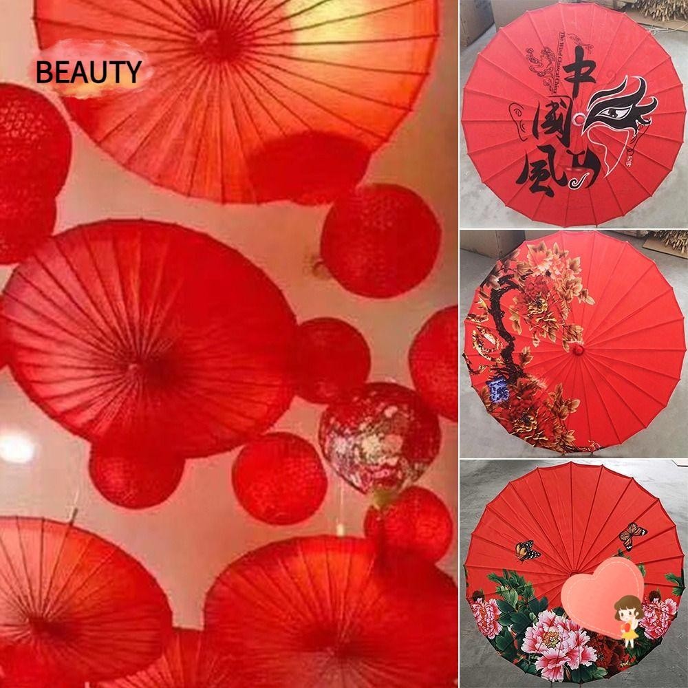 Beauty ร่มกระดาษ สไตล์จีนโบราณ 10 สี สําหรับผู้หญิง เต้นรํา