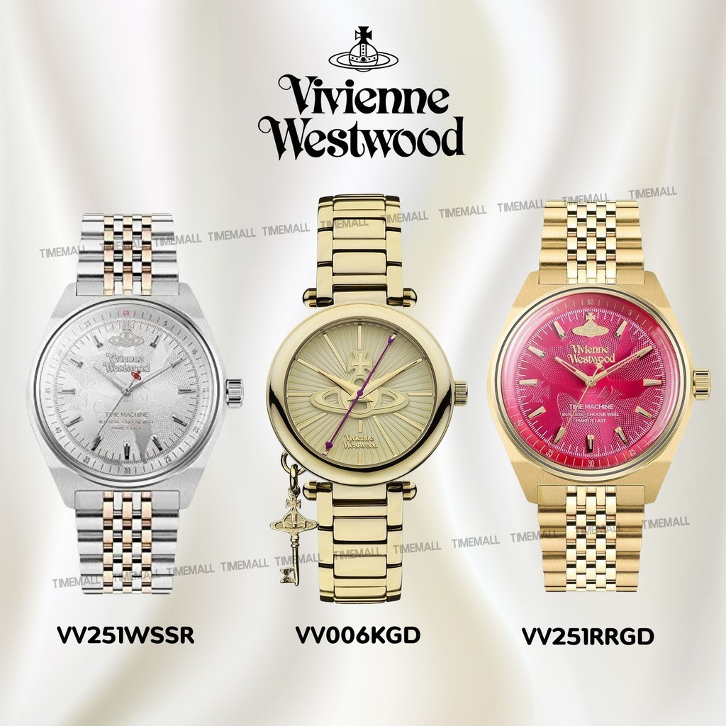 TIME MALL นาฬิกา Vivienne Westwood นาฬิกาข้อมือผู้หญิง นาฬิกาผู้หญิง แบรนด์เนม  Brandname รุ่น VV251WSSR