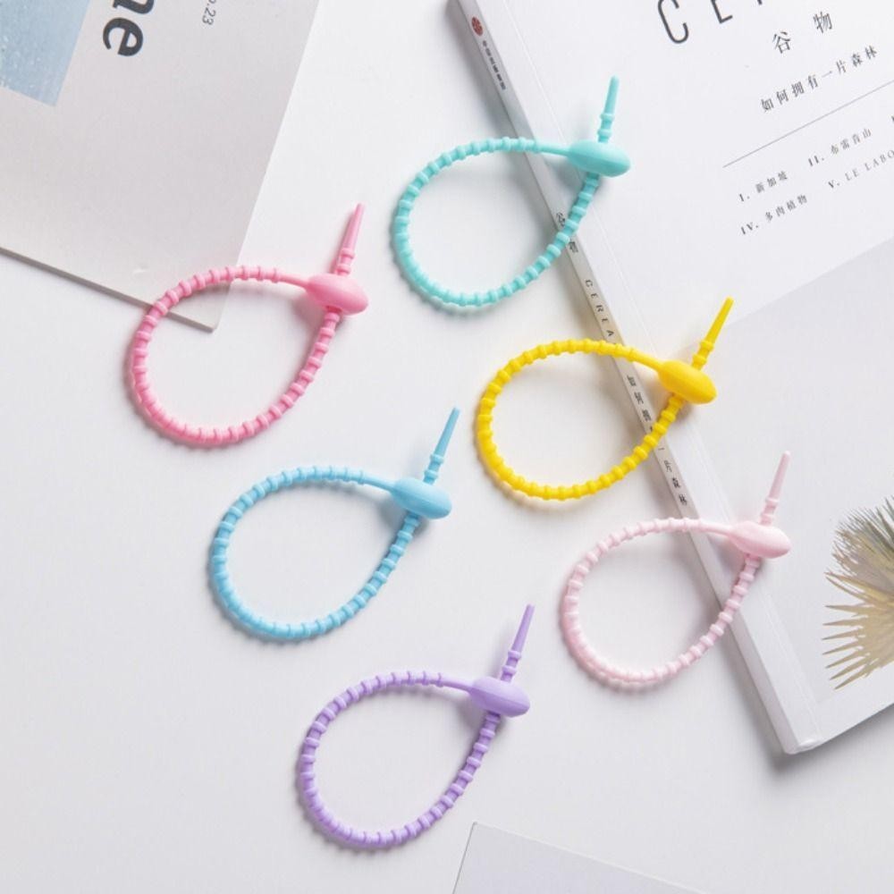 ชิวจู 3ชิ้นสดหัวเข็มขัดผูกสาย,ลูกอมสีวัสดุซิลิโคนผูก,คลาสสิกนํามาใช้ใหม่ตาดขั้วรูปร่างที่สําคัญเชือกเส้นเล็กลวดมัด - รูปที่ 4