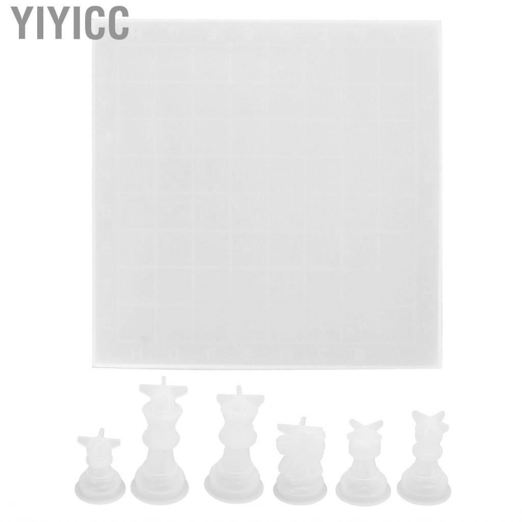 Yiyicc 7 Pcs Chess Molds Set DIY Epoxy Resin Silicone Mold For Making