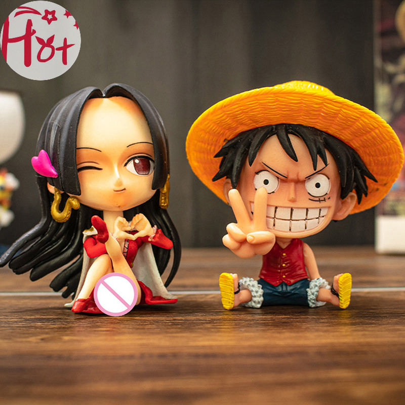 Ge 9 ซม.อะนิเมะ Mini Figure ONE PIECE Sitg Big Head Collection ของเล ่ นของขวัญสแควร ์