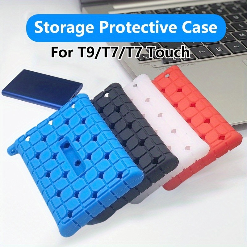 แบบพกพา SSD PSSD ผิวฮาร์ดดิสก์ฮาร์ดไดรฟ์ฝาครอบป้องกัน Anti-fall เคสซิลิโคนสําหรับ Samsung T7/ T7 touch/T9