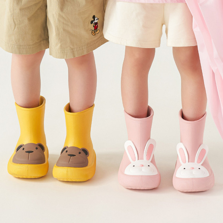 รองเท ้ ากันฝนเด ็ กการ ์ ตูนน ่ ารัก EVA Boy Girls Rain Boots