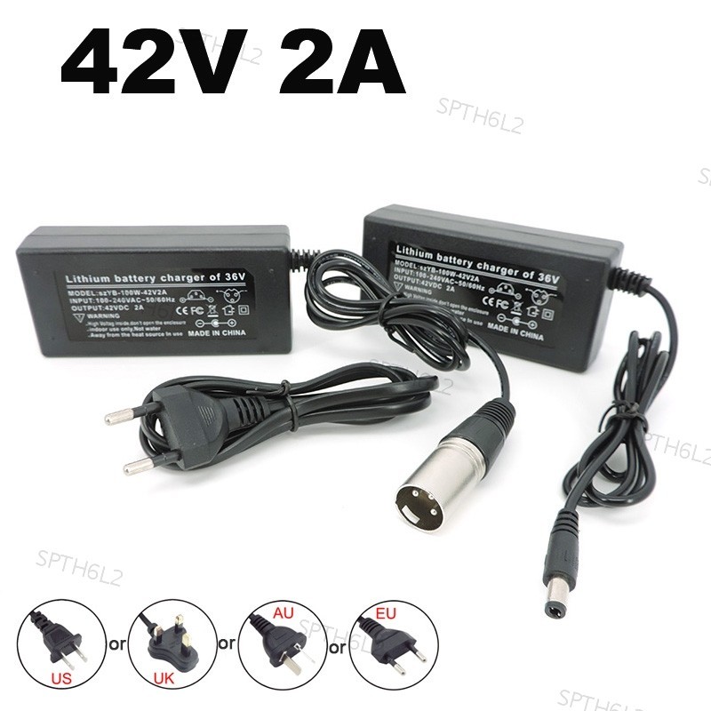 36v 42V 2A 60W AC ถึง DC 5.5 3PIN XLR ปลั ๊ กไฟอะแดปเตอร ์ Charger TH6L2
