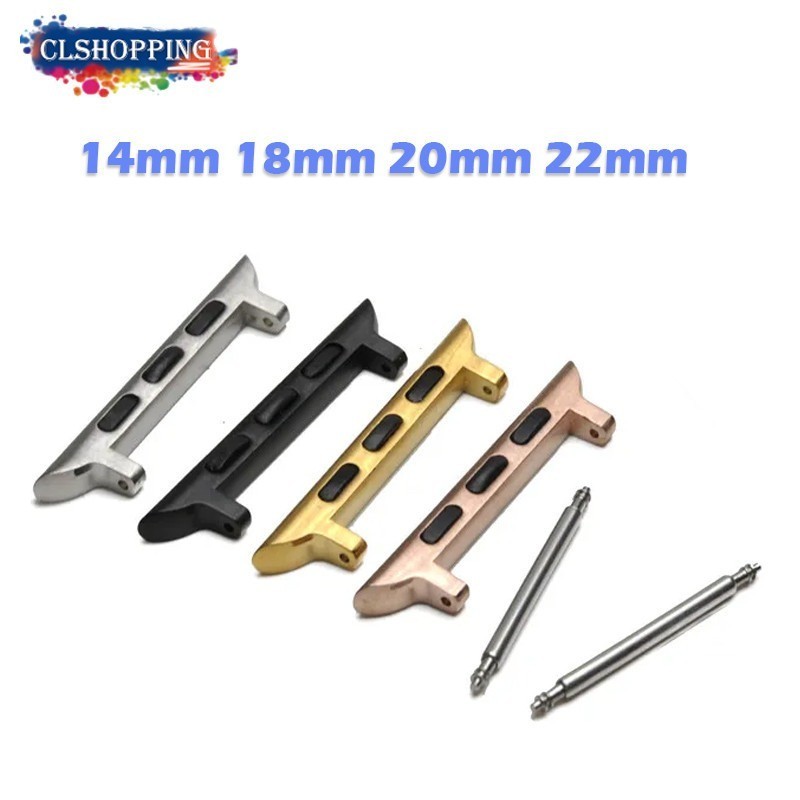 Diy 316L สแตนเลสเปลี ่ ยนสายอะแดปเตอร ์ สําหรับ Apple Watch Connectors Iwatch Lug Spring Bar ฟรี Release ประกอบเครื ่ องมือ