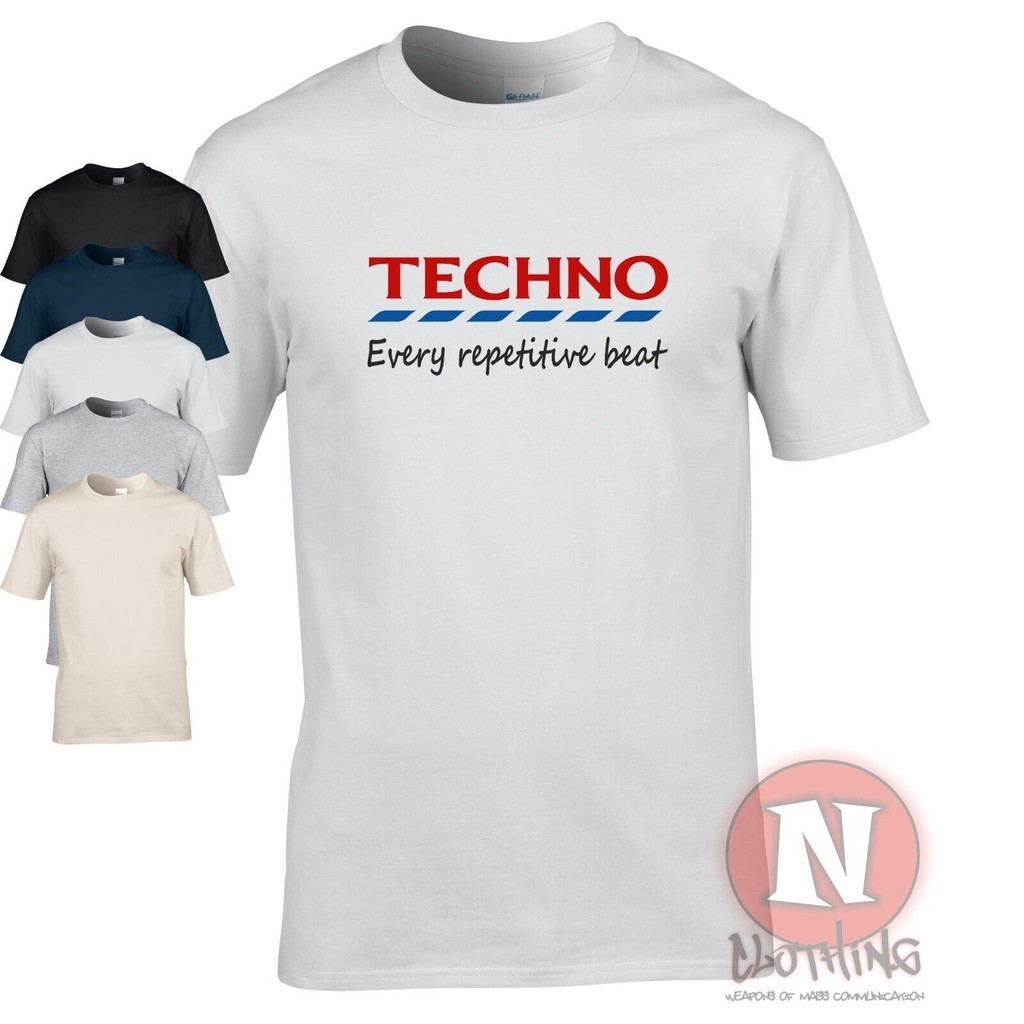 Techno เสื้อยืด Dance Rave Music Electronica Ambient Edm Tesco Spoof