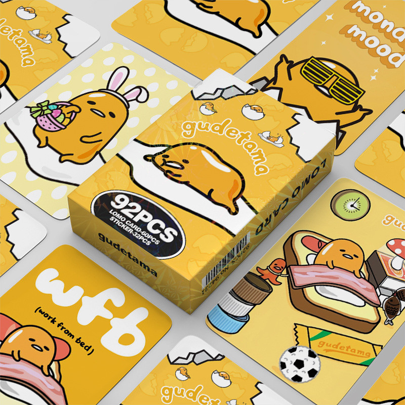 Sanrio 92 ชิ ้ น/box Gudetama Photocards Gudetama LOMO Card Collection Card