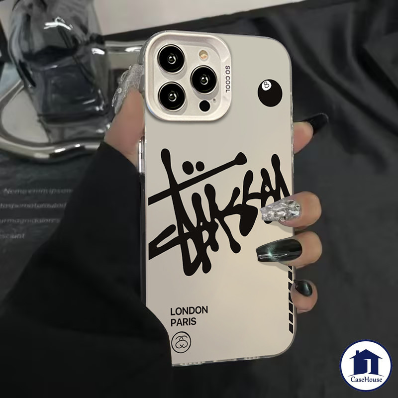 ตัวอักษรง่าย ๆ เคสเลนส์จิตที่เข้ากันได้สำหรับ iPhone 11 15 13 12 14 Pro Max 7 8 Plus XR X XS Max 15 14 Plus - รูปที่ 6