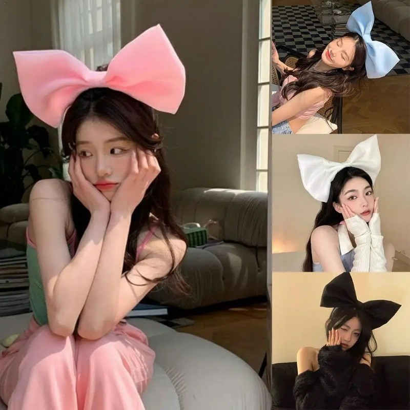 ขนาดใหญ ่ หวานโบว ์ ใหญ ่ Knot Hairbands ผู ้ หญิงอุปกรณ ์ เสริมผมวงผมผูกแถบคาดศีรษะตกแต ่ งงานปาร ์ ตี ้