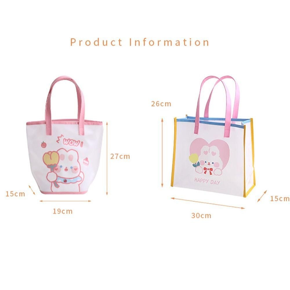 HOBBYIN กระเป๋าช้อปปิ้ง HOBBYIN Totes, กระเป๋าถือ PVC ความจุขนาดใหญ่, กระเป๋าสะพายข้าง Organiser กันน้ํา