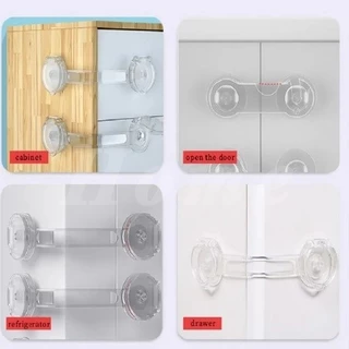 HOME✅4PCS ล็อคความปลอดภัยสำหรับเด็ก,ที่ล็อคลิ้นชัก,ตัวล็อกตู้เสื้อผ้า ตู้เย็น อเนกประสงค์ ป้องกันการหนีบ
