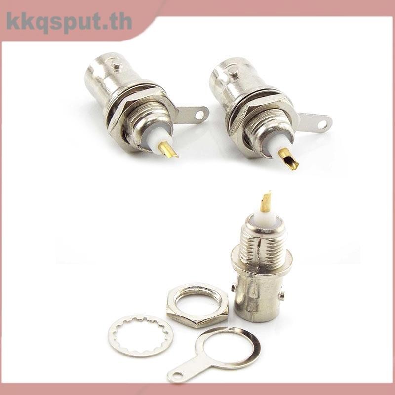Bnc หญิงซ็อกเก็ต Solder Connector แชสซีแผง Mount Coaxial สายสําหรับข้อความเครื่องเชื่อมอะไหล่ THK2