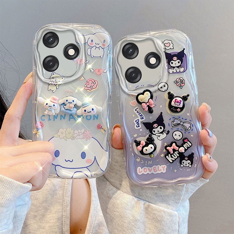 เคส Infinix SMART 8 ตุ๊กตาสามมิติ สีใส การ์ตูน กรณีป้องกันโทรศัพท์มือถือ TY5