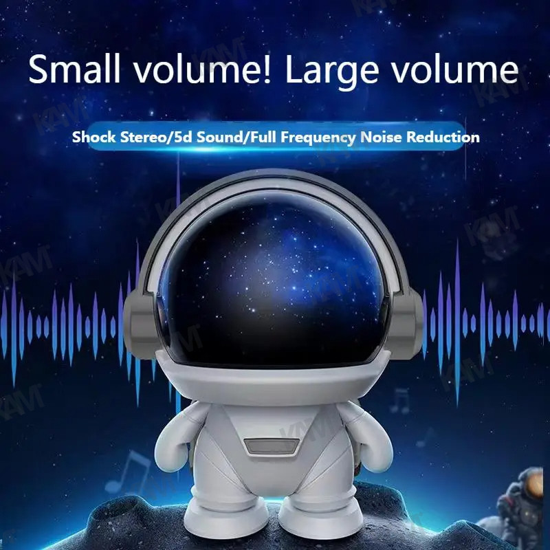 Kam ใหม่ LED นักบินอวกาศลําโพงบลูทูธลําโพง Hi-Fi ลําโพงพกพาสเตอริโอ TWS Couplet น่ารักเดสก์ท็อป Space หุ่นยนต์ซับวูฟเฟอร์พร้อมไฟ RBG ลําโพงไร้สายกลางแจ้ง - รูปที่ 2