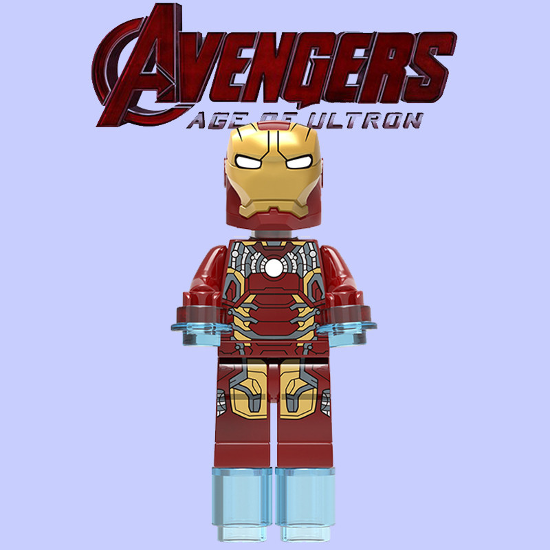 ใช ้ งานร ่ วมกับ Lego Marvel Avengers 3 Building Block Minifigure 816 Iron Man Mark MK45 ประกอบของเล ่ นเพื ่ อการศึกษา