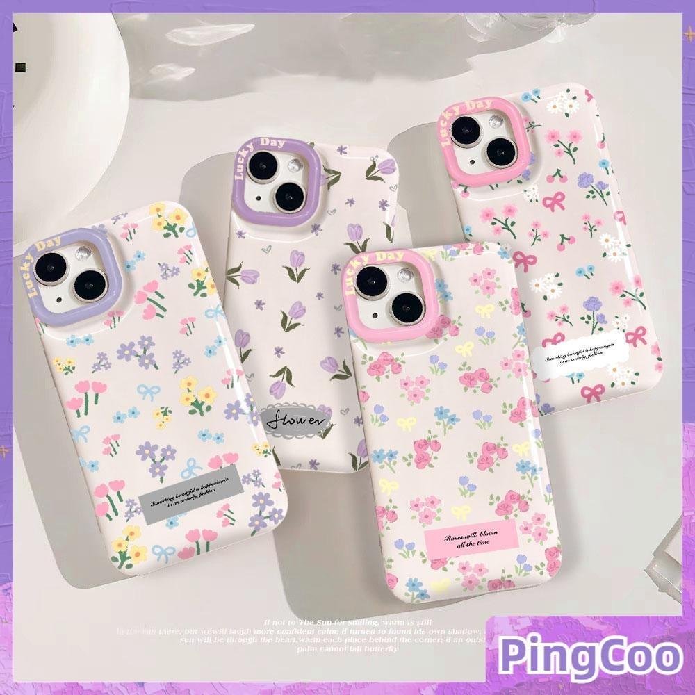 สําหรับiphone 15 Pro Max iPhone 11 กรณีAirกระเป๋ากันกระแทกเคลือบเงาTPUนุ่มน่ารักลายดอกไม้เล็กๆเข้ากันได้กับiPhone 14 13 12 11 XS XR 7 Plus 8 Plus