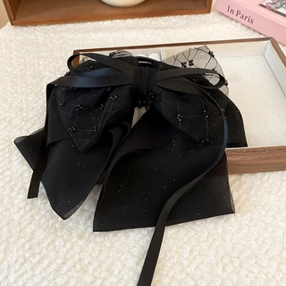 โบว ์ ตาข ่ าย Hairpin ผู ้ หญิงเกาหลีแฟชั ่ น Elegant ริบบิ ้ นผมคลิปอุปกรณ ์ เสริมผมสําหรับสาว