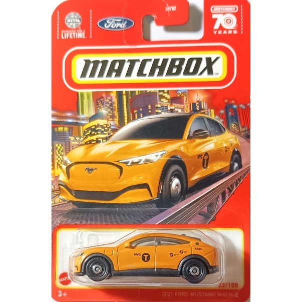 Matchbox Matchbox Matchbox Matchbox E แท ็ กซี ่ ไฟฟ ้ า สีเหลือง MUSTANG MACH E 22 23U