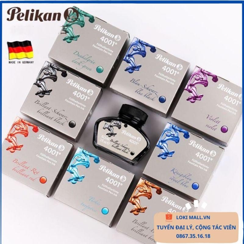 Pelikan 4001 Ink, หมึกเยอรมัน, หมึกไม ่ ต ้ องฝาก , Bold, Bar Pen Writing- soleilshop