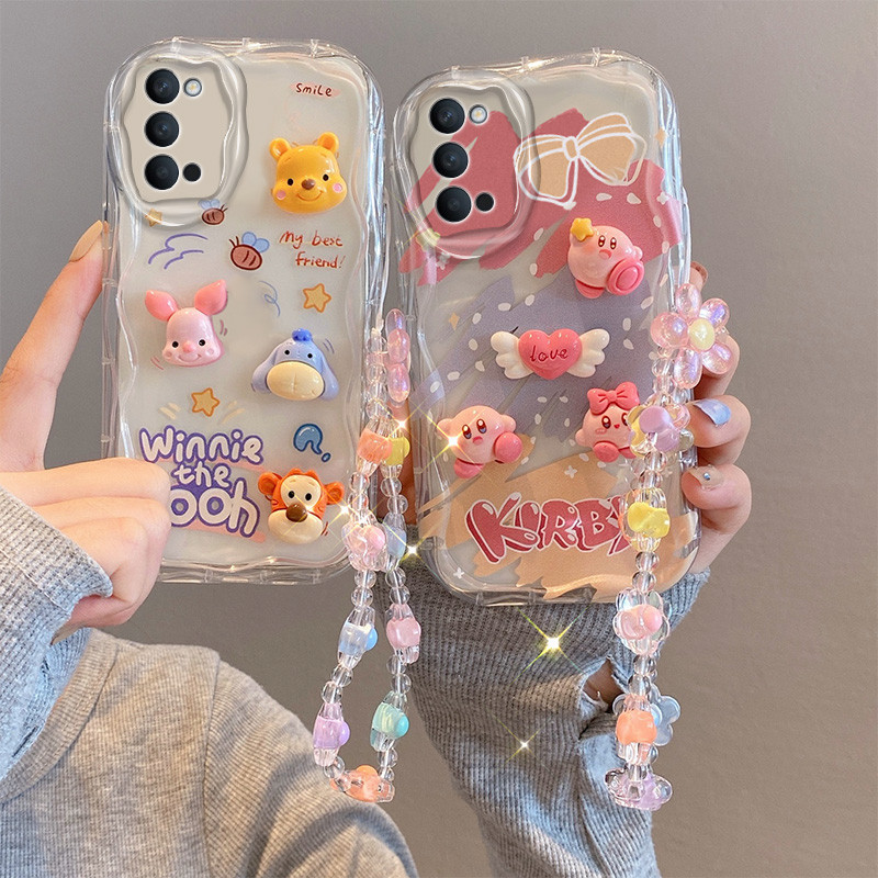 เคส OPPO Reno 4 เคสเข ้ ากันได ้ กับโปร ่ งใสน ่ ารักการ ์ ตูนครีมขอบนุ ่ มซิลิโคนเคสโทรศัพท ์ TYGZ2