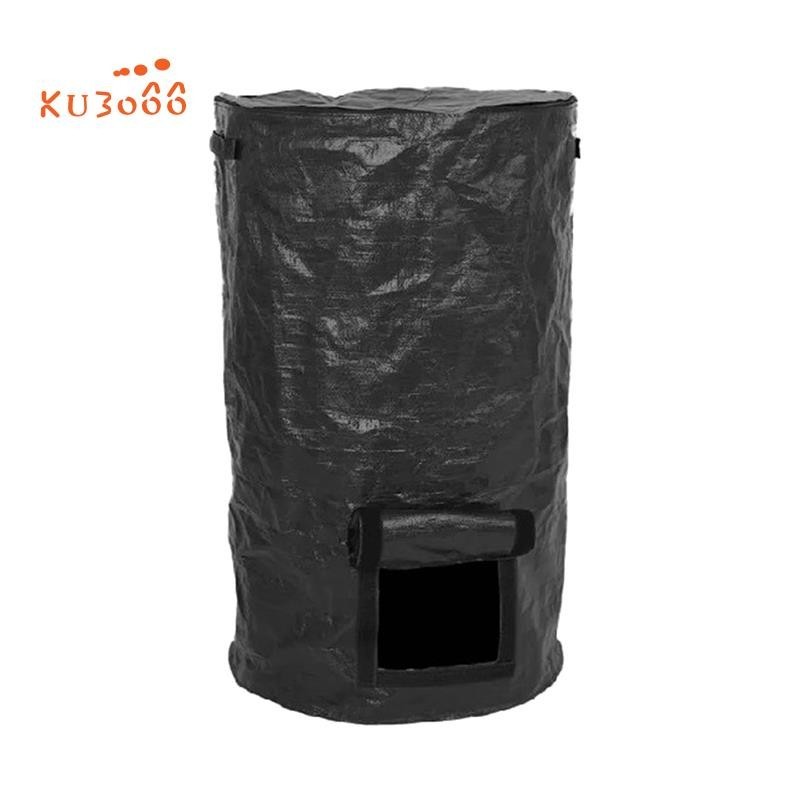 【ku3066 】 ถุงหมักสวนลานพร ้ อมฝาปิดถุงขยะ Composter 15 แกลลอนหมักปุ ๋ ยคอกเก ็ บขยะติดตั ้ งง ่ าย