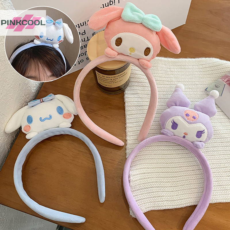 Pinkcool 1PC สาว Hairpin อุปกรณ์เสริม Sanrio Kuromi Melody น่ารักอะนิเมะ Kawaii การ์ตูน My Melody Cinnamoroll Hairband Headdress ร้อน