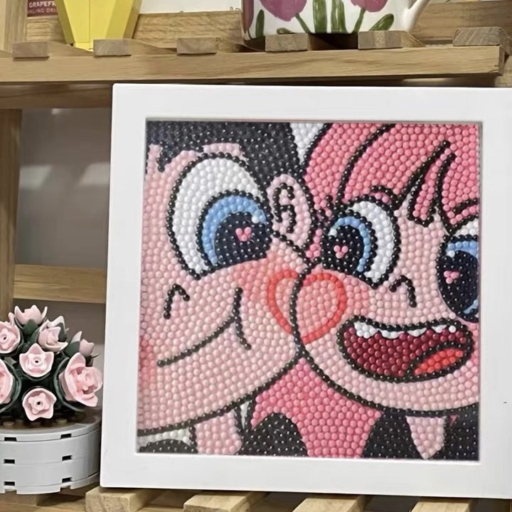 Valentine's Dayภาพครอสติสคริสตัล ภาพวาดเพชร diamond painting DIY ภาพปักเพชร/ภาพวาดปักเพชร ภาพติดเพชรพร้อมกรอบรูป ของขวัญ - รูปที่ 4