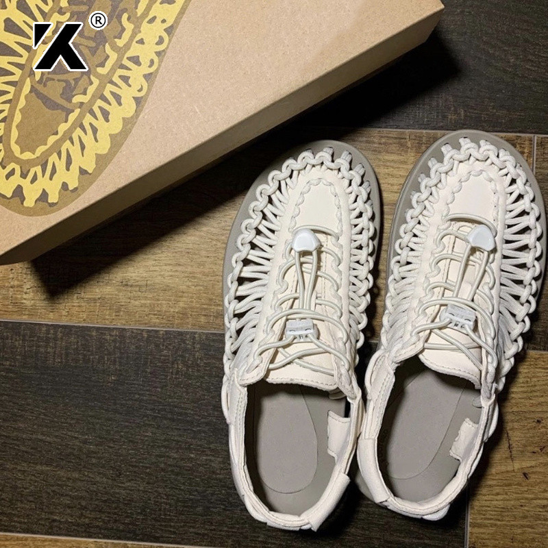 K-2024🚚 จัดส่ง 1-3 วัน 🔥【35-44 หลา】แตะ รัด ส้น สไตล์ Kenen Sandal ชาย หญิง （5 สี）รองเท้าถัก Bangkok 