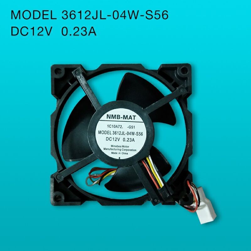 พัดลมตู้เย็น พัดลมตู้เย็น ปริมาณลมขนาดใหญ่ 3612JL-04W-S56 12V 0.23 A 9cm