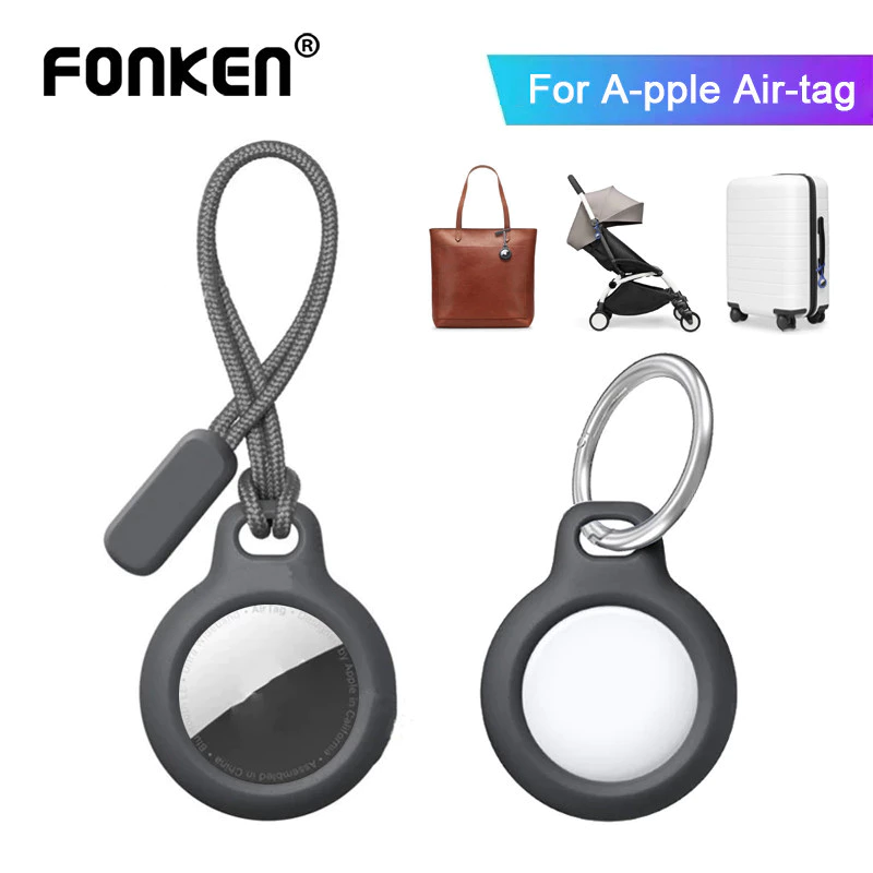 Fonken สําหรับ Aple Airtags กรณีฝาครอบป ้ องกันกันชน Shell Tracker อุปกรณ ์ เสริม Anti-scratch Airtag Key แหวนผู ้ ถือ