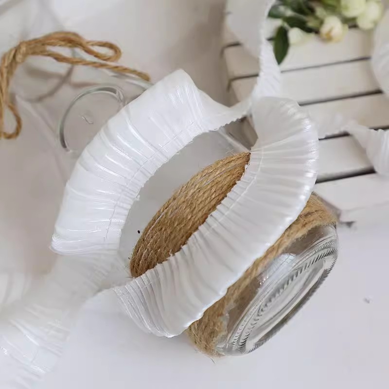 1 หลาสองชั้น Ruche ลูกไม้ Trim DIY Handmade Craft เสื้อผ้ากระโปรงผ้าม่านอุปกรณ์เย็บผ้า ราคา ถูกที่สุด ดีลบีเคเค แกลเลอรีภาพที่ 9