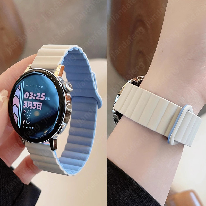 สายซิลิโคนแม่เหล็ก 18 มม. สําหรับ Garmin Venu 3s 2s Forerunner 255s 265s Vivoactive4s Vivomove3s