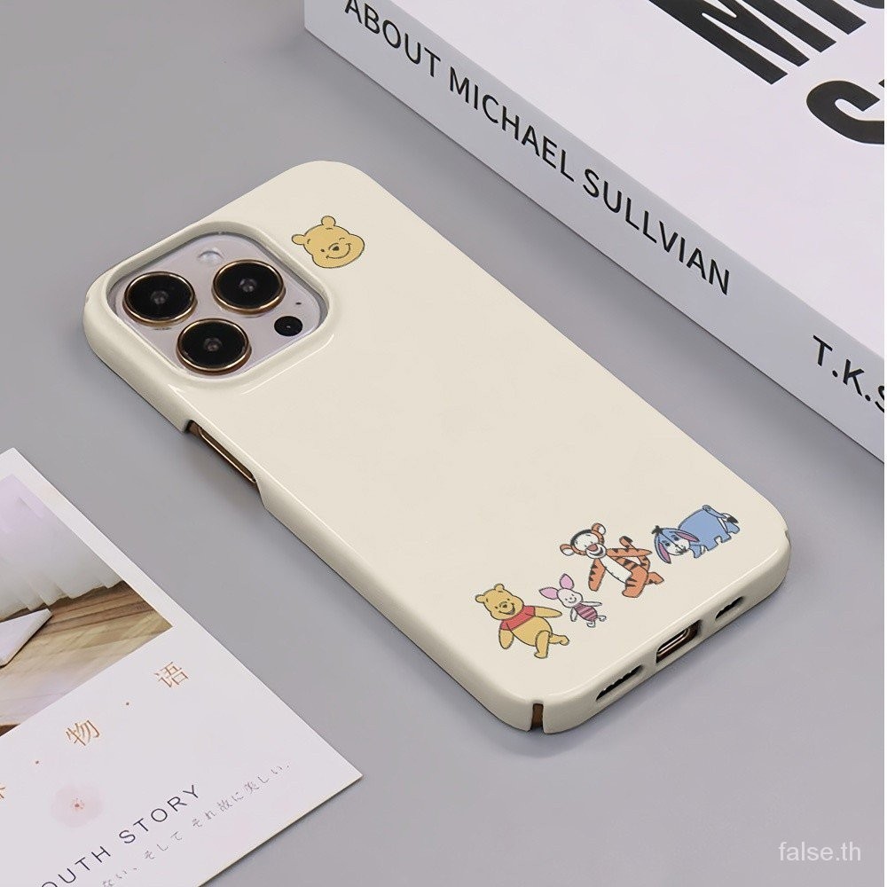 แถววินนี่เดอะพูห์รูปแบบป้องกันกรณีเหมาะสําหรับiphone XR 11ProMax 12ProMax 15Pro 14Pro 15 11Pro 14Plu