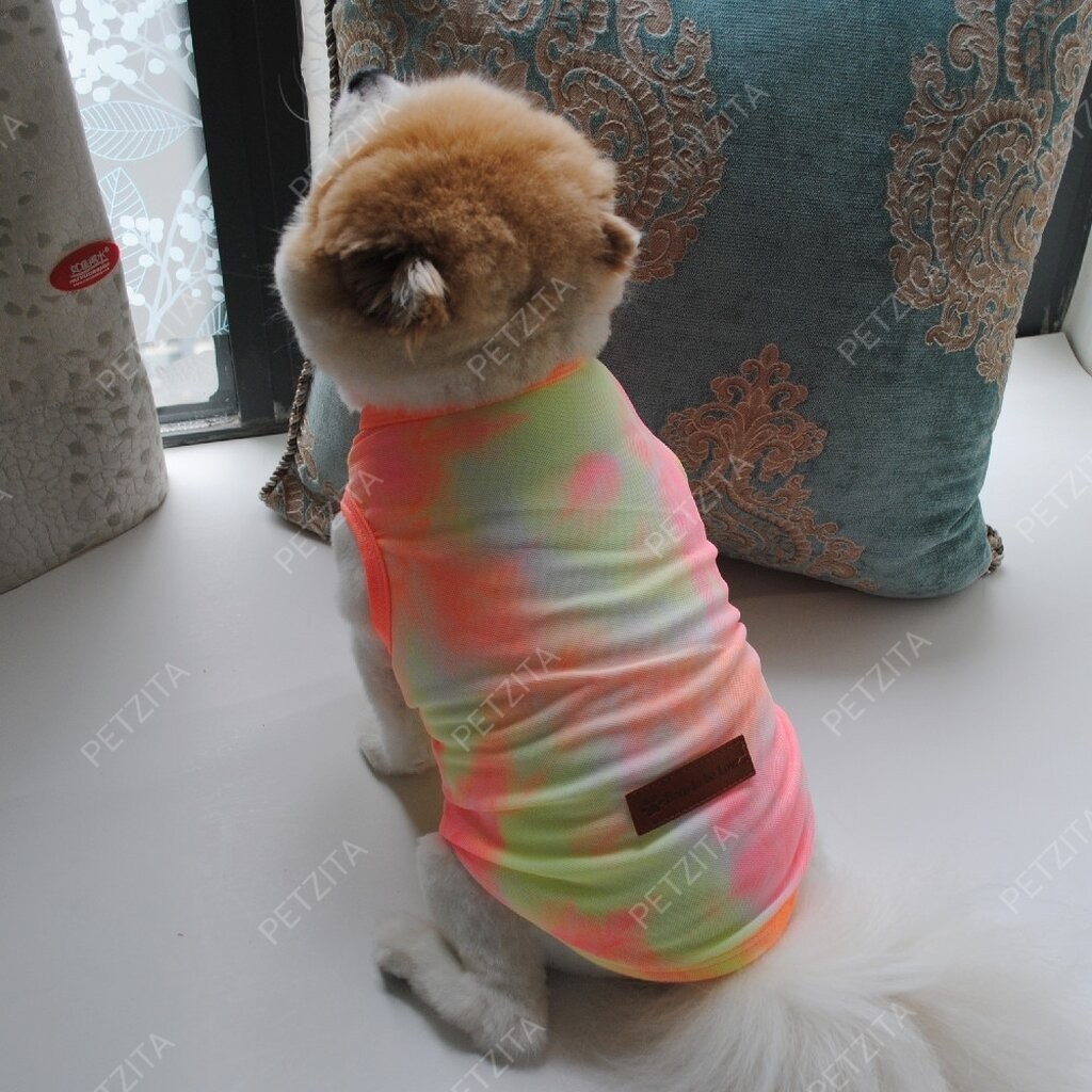 พร้อมส่ง  เสื้อแขนกุดพิมพ์ ลายมัดย้อม ผ้าใส่สบาย FOR PET เสื้อผ้าสัตว์เลี้ยง ชุดสุนัข หมา ชุดแมว ราคา ถูกที่สุด ดีลบีเคเค แกลเลอรีภาพที่ 8